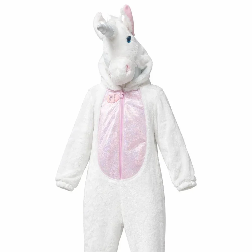 Unicorn Costume 3T Dream Play Imagine Plush Hooded One Piece Halloween Dress Up